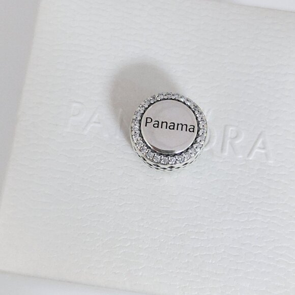 Pandora Panama Flag Bead Charm Bracelet Pendant S925 Silver with box - Picture 5 of 8